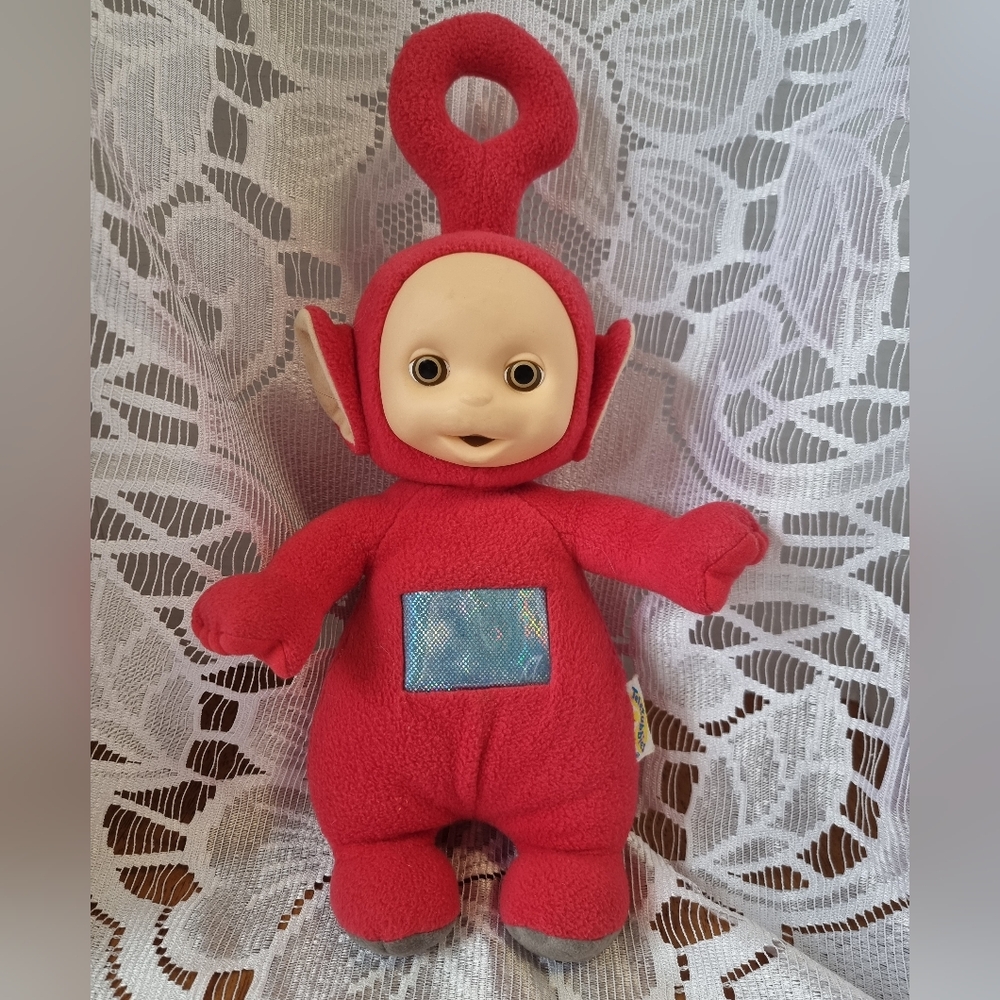 Vintage Teletubbies 2002 Talking Po Plushie Stuffed Animal 16"